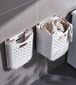 Panier à linge pliable pour la maison, panier à linge pour salle de bain, panier à linge mural pour les toilettes, panier de rangement pour vêtements sales avec roulettes - Product Image 5