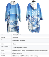Serviettes Poncho à Capuche en Microfibre Compressée à Séchage Rapide, Épaisses et Confortables, à Prix Direct Usine – Indispensable pour la Plage et les Tenues Décontractées