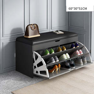 Mobile Porta <span class=keywords><strong>Scarpe</strong></span> a 3 Ripiani per Soggiorno, Moderno Armadio in Legno per Organizzare le <span class=keywords><strong>Scarpe</strong></span> - Product Image 2