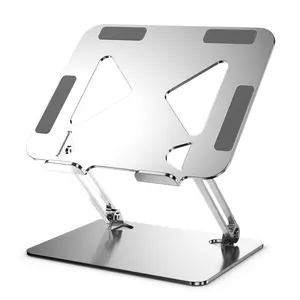 金属坚固的桌面支架可折叠高度可调冷却支架，适用于游戏或生活流媒体笔记本电脑