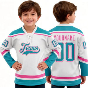 Uniforme <span class=keywords><strong>de</strong></span> Hockey Personalizable, Ropa Deportiva con Estampado Digital, Cuello en V, Ropa <span class=keywords><strong>de</strong></span> Hockey <span class=keywords><strong>para</strong></span> Bebés, Jersey <span class=keywords><strong>de</strong></span> Hockey Personalizado <span class=keywords><strong>para</strong></span> Bebés - Product Image 1
