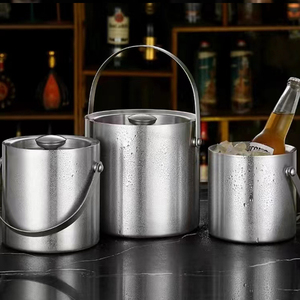 Stainless Steel 3-Liter <strong>Silver</strong> <strong>Ice</strong> <strong>Bucket</strong> with New Design Big Capacity Bar Tools - Product Image 3