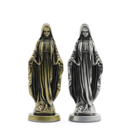 Statuette catholique créatif rétro alliage Maria voiture ornements pour la maison bureau décoration bijoux artisanat