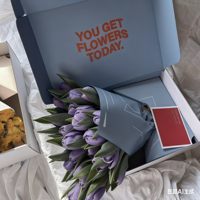 Boîte d'expédition de fleurs en carton ondulé avec logo personnalisé en gros pour boîte-cadeau de fleuriste emballage de boîtes postales de roses fraîches