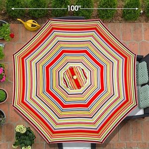 Al Aire Libre Patio Jardín Patio Negro Blanco Rayas Mercado Paraguas <span class=keywords><strong>3</strong></span> <span class=keywords><strong>Metros</strong></span> Mercado Gran Paraguas - Product Image 6