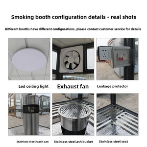 Cabine de fumeurs extérieure ignifugée en structure acier |   Salon de fumeurs mobile résistant aux intempéries, installation facile pour usine ou bureau - Product Image 4