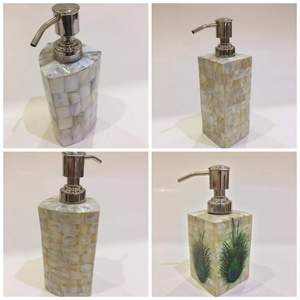 Dispensador de jabón líquido de madreperla de lujo moderno, juego de baño elegante, accesorio con lavamanos - Product Image 6