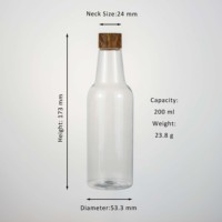 Bouteilles réutilisables personnalisées en PET pour thé et jus 150ml/200ml/250ml avec bouchon à vis et impression sérigraphique SYZ D-26