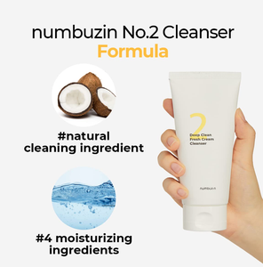 Limpiador Facial en Crema No2 Deep Clean Fresh, Limpiador Facial Hidratante Suave para una Limpieza Profunda de los Poros, Elimina las Impurezas Sin Esfuerzo - Product Image 4