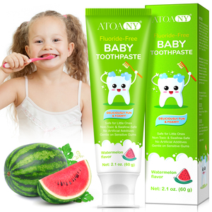 ATOANY <span class=keywords><strong>Dentifrice</strong></span> pour Bébés Herbal Naturel sans Fluorure Marque Privée Soin Buccal Goût Pastèque <span class=keywords><strong>Dentifrice</strong></span> Enfant pour Gencives Sensibles - Product Image 1