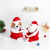Juguete de peluche personalizado para perros y Navidad, muñeco de peluche para ocultar y buscar, cantar y bailar, electrónico, nuevo