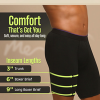 Caleçons longs pour hommes en Tencel Modal extensible avec ouverture frontale, confortables, personnalisables avec logo – Vente en gros