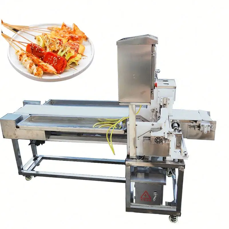 Spiedini di spiedini di kebab di manzo trito di manzo kebab macchina automatica per spiedini di souvlaki usati