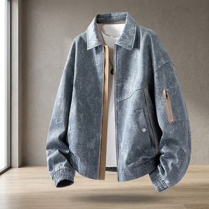 ANSZKTN M-8XL Blouson Bomber en Jean Style Américain à Revers pour Homme, Motif Cœur, Fermeture Éclair, Fin, à Capuche, Nouvelle Collection Automne 2025 - Product Image 3