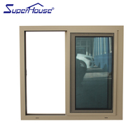 América Popular Rotura de puente térmico aluminio diseño gráfico Acero inoxidable Horizontal moderno puerta corredera aluminio ventanas de aluminio