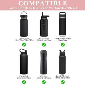 Pochette magnétique personnalisée pour bouteille d'eau de sport, compatible avec YETI Rambler Hydro Flask, sac magnétique pour bouteille d'eau de sport avec poches - Product Image 3