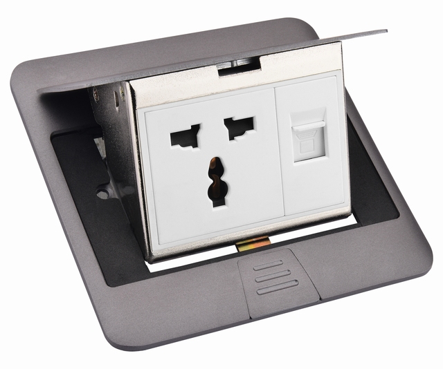 Embedded Design Floor Power Socket Conference Furniture Charger universal UK US Plug Standards 16A Rated