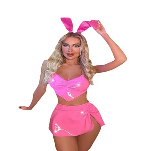 Conjunto de Bikini Sexy de Conejita, Poliéster Antibacteriano, Bordado, Talle Bajo, con Tirantes, Foshan - Product Image 5