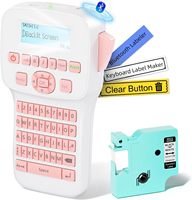 Imprimante thermique portable LM1600, étiqueteuse manuelle rechargeable, machine d'organisation pour le bureau/la maison avec rubans adhésifs