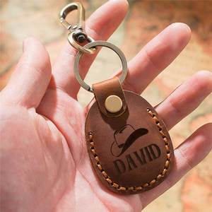 Étui en cuir personnalisé, étui de protection gravé sur mesure avec logo, porte-clés artisanal pour clés, sacs et animaux de compagnie - Product Image 5