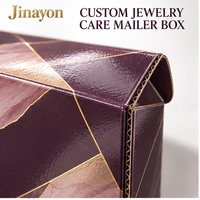 Boîte d'expédition personnalisée écologique brillante pour bijoux et montres avec insert en éponge et trois compartiments pour la vente en ligne