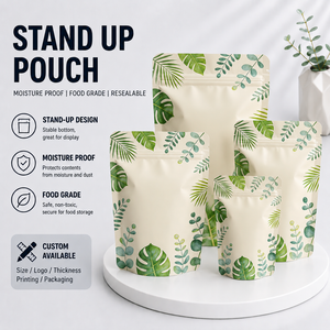 Sachets Doypack Personnalisés Durables et Écologiques de Qualité Alimentaire pour Aliments pour Bébés et Animaux de Compagnie 3.5g/7g/14g/28g BOPP Scellage Thermique Numérique 100 Pièces - Product Image 1