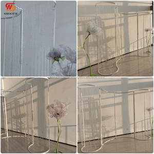 SMOOTH Geometric Rectangular <b>Gold</b> Stainless Steel Mesh Wedding <b>Backdrop</b> Mirror Design 100x200cm/100x220cm for Event Decoration - Product Image 2