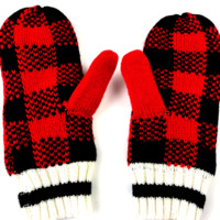 Gants mitaines en acrylique, doublées molletonnées polaire, 1 paire, meilleures ventes, pour l'hiver