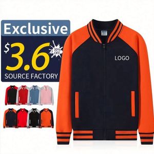 Vestes de sport unisexes classiques de haute qualité, couleur assortie, en polaire, à manches longues, imperméables, respirantes, avec fermeture éclair - Product Image 1