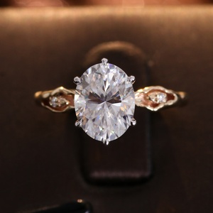 Designer Vintage Certified Rings Bezel Setting Moissanite 18k Solid Yellow Gold Wedding Engagement Valentine's Day <b>Gift</b> Women - Product Image 2