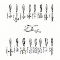 Piercing Labret Hélix à Filetage Interne en Titane, avec Pierre Zircon Marquise en forme de Sabre, pour Mariage et Style Punk