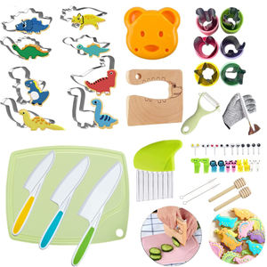 سكين للأطفال لتقطيع الخضار والخبز والبسكويت من 47 قطعة وقطاعة الديناصور للأطفال - Product Image 6