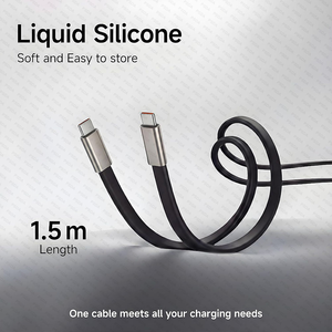Câble de chargeur invisible avec support 2-en-1, câble invisible latéral 240W, support de téléphone pliable pour smartphones et tablettes - Product Image 2