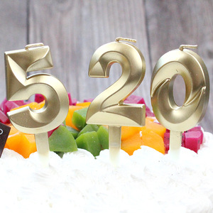 Huaming-Velas metálicas multicolores para decoración de fiestas, velas de números hechas a mano, purpurina, número de cumpleaños, oferta - Product Image 3
