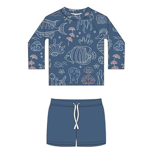 Oeko Tex özel UV avrupa çocuklar uzun kollu plaj kıyafeti çocuk eğitim mayo Boy mayo çocuklar için - Product Image 4