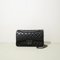 Sac à chaîne matelassé en véritable peau de mouton, mode luxe vintage, résistant à l'usure, en tissu imperméable, sac à main portable à bandoulière unique pour