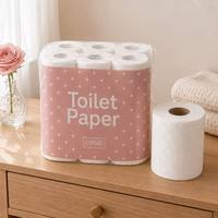 Rouleaux de papier toilette matelassé de qualité supérieure, 4 plis, en pâte vierge, avec gaufrage personnalisé et emballage à marque privée