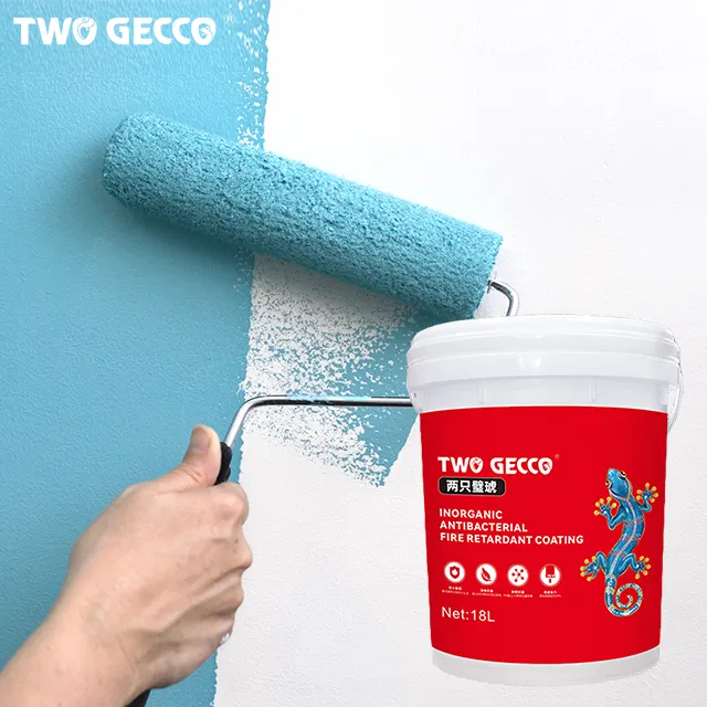 Two Gecco Class A Fire Retardant Coating Fireproof Interior Wall Paint