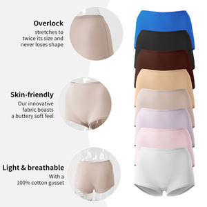 SK1218 Culotte mi-taille antibactérienne nue respirante haute élastique pour femmes pour le sport Fitness Yoga - Product Image 4