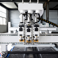 Routeur à bois ATC multi-têtes rotatives 4x8 Jinan Mosen à configurations avancées 1325/1530/2030 pour gravure et usinage 3D de meubles, broche 9KW