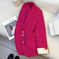 Blazer à Manches Longues Tendance Nouveau Manteau de Printemps Qualité Supérieure Grande Taille pour Femmes Tenue de Bureau
