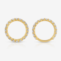 2.5mm 3mm 3.5mm yuvarlak kesim Lab elmas düğün Band 14K altın DEF-VS elmas tam sonsuzluk bant