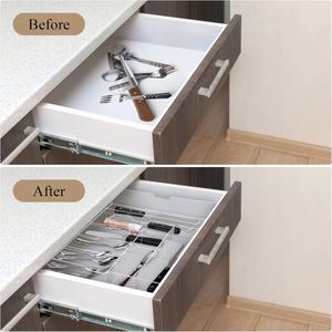 <b>Small</b> Transparent Stretchable Modern Simplicity <b>Drawer</b> Storage Plastic Divider PET Wardrobe Kitchen Bathroom Food Underwear - Product Image 5