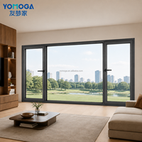 Ventana Corredera de Aluminio Resistente para Sala de Estar, Tamaño Personalizado con Vidrio Extra Ancho y Marco Moderno