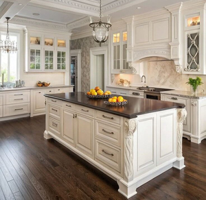 Armoire murale blanche antique, unité de rangement en bois, îlot de <span class=keywords><strong>cuisine</strong></span>, armoires de <span class=keywords><strong>cuisine</strong></span> prêtes à assembler - Product Image 1