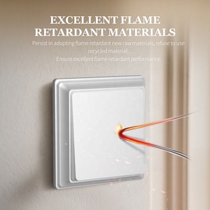 Jumbo tấm 90*90 mét màu đen đơn cực tường chuyển đổi ánh sáng EU tiêu chuẩn 10A 250V tường ánh sáng kéo chuyển đổi - Product Image 4