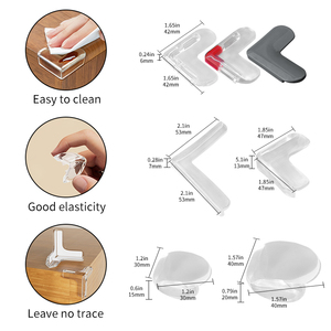<span class=keywords><strong>Protection</strong></span> d'<span class=keywords><strong>angle</strong></span> de bande de bord de sécurité adhésive transparente en PVC pour les coins de meubles et de table Pare-chocs d'<span class=keywords><strong>angle</strong></span> sécurisé pour bébé - Product Image 6