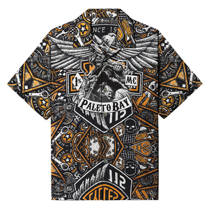 Chemises décontractées à manches courtes pour hommes, imprimées en 3D, motif léopard, style motard, à col simple, pour le printemps et l'été, vente en gros - Product Image 2