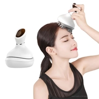 Appareil de massage du cuir chevelu à main pour tête Vibration 3D Masseur électrique étanche en silicone pour cheveux et cuir chevelu
