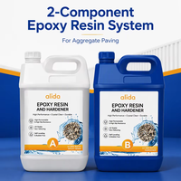 Résine époxy transparente Alida en vrac 2:1, colle double composant pour collage de plateaux de table et construction de pavés avec AB et durcisseur
